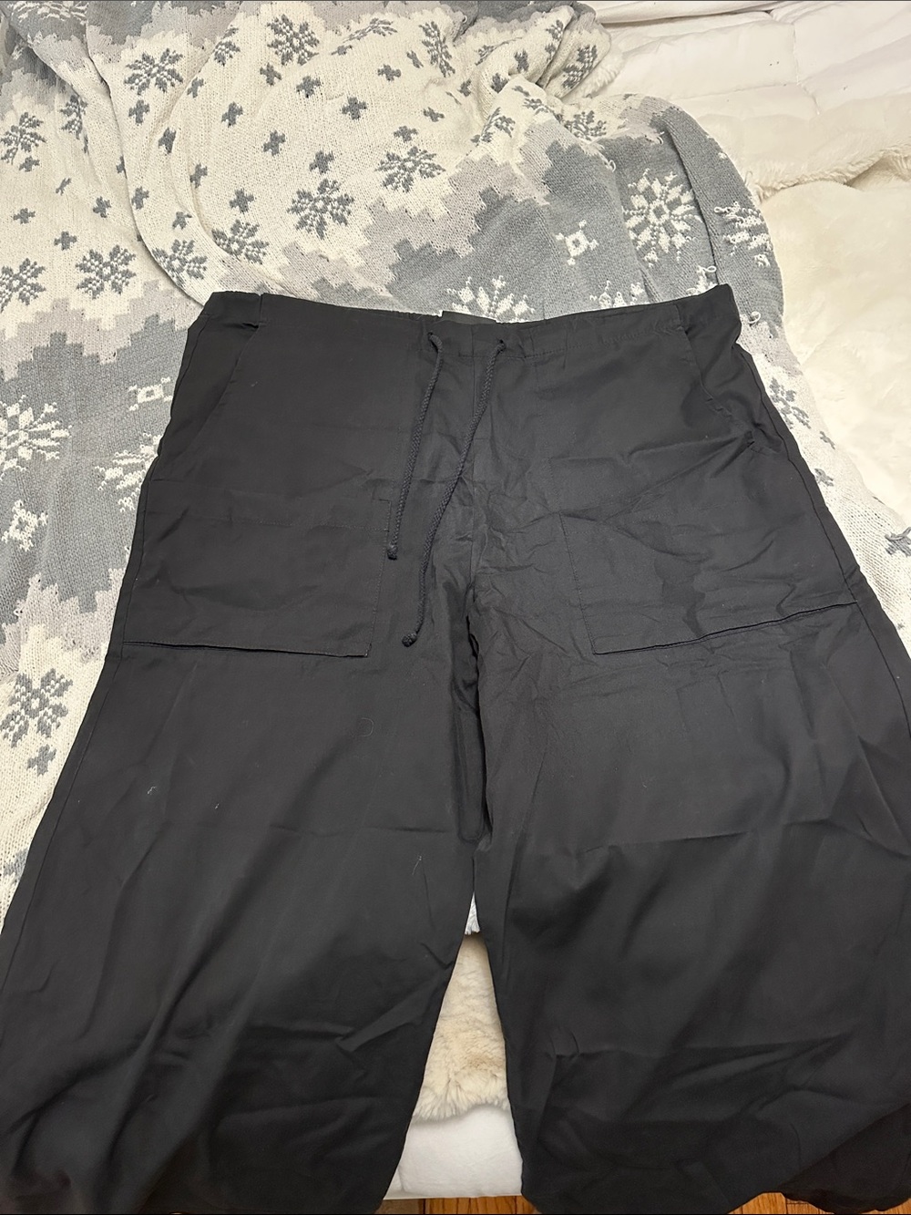 Women’s Local European Black Drawstring Cargo Pants